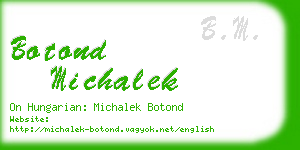 botond michalek business card
